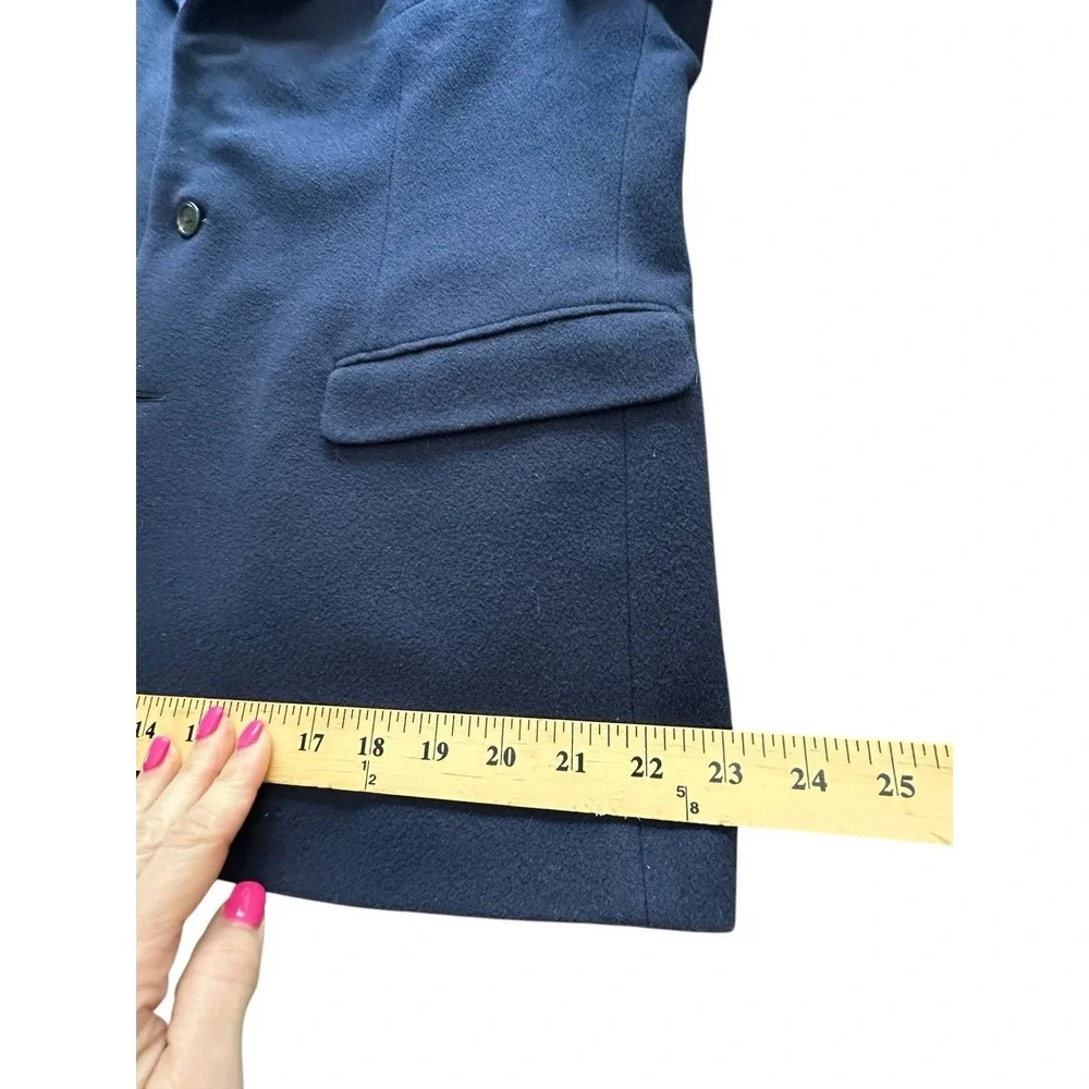 J. Crew‎ Men's Vintage 44R Blue Wool Cashmere Blend Single Breasted Blazer #RR-6